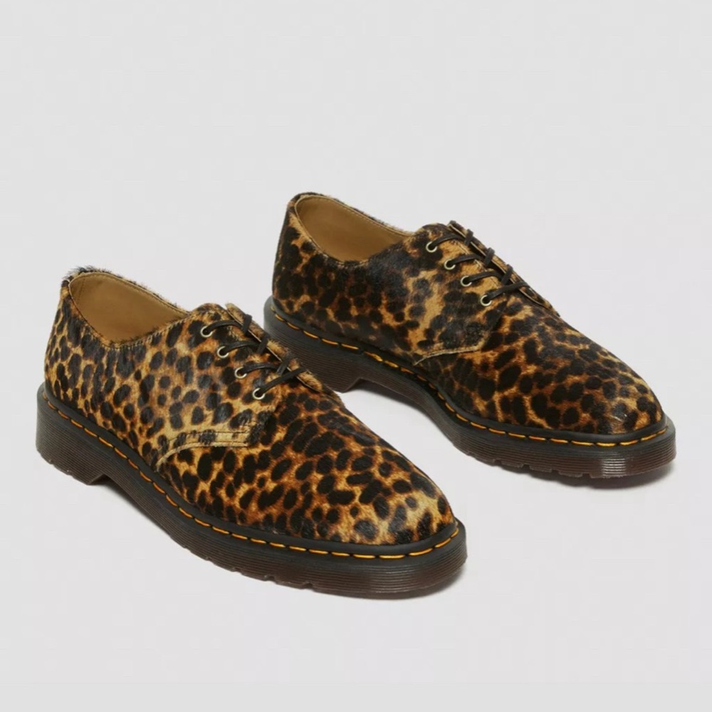 SMITHS HAIR ON LEOPARD PRINT DRESS SHOES